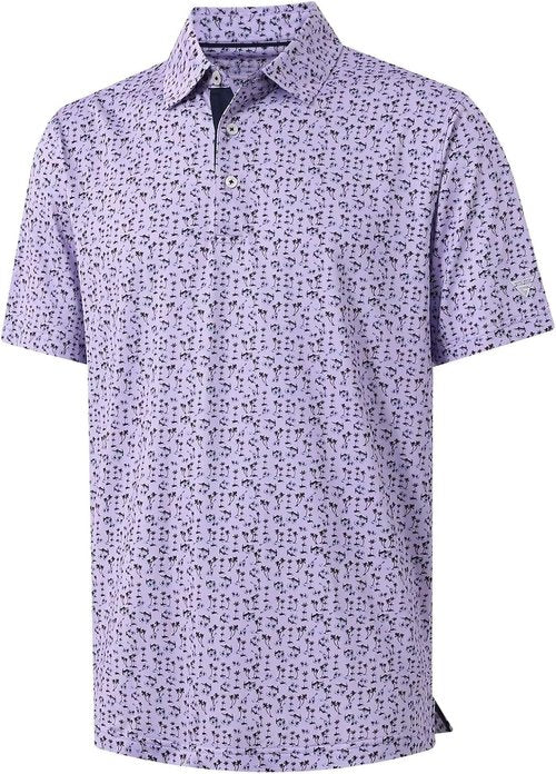 M MAELREG Men's Golf Polo Shirt - Short Sleeve Moisture-Wicking Performance with Stylish Print Patterns