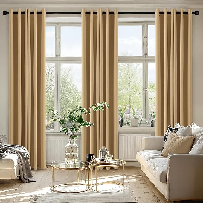 MIULEE Blackout Curtains for Bedroom Living Room 2 Panels, Thermal Insulated
