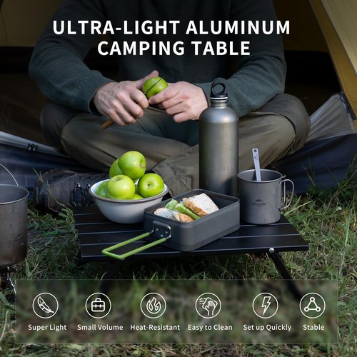 Naturehike Ultralight Compact Camping Table, Mini Beach Picnic Folding Backpacking Table with Carry Bag