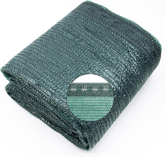Cool Area 70% 6x12ft Sunblock Shade Cloth Cover Mesh UV Resistant Net for Garden Flower Plant Greenhouse, Dark Green