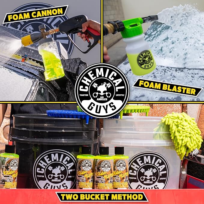 Chemical Guys Tough Mudder Foaming Heavy Duty Car Wash Soap - Soap for Foam Cannons, Foam Guns, or Buckets - Safe for Trucks, ATVs, RVs, and Off-Road Vehicles - 128 oz Lemon Scent