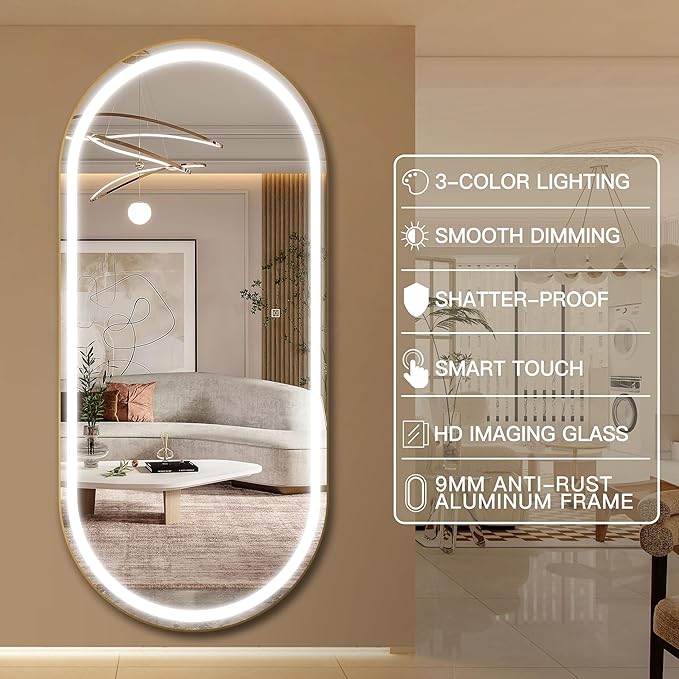 FENNIO 70" x 32" Large Luxury Wall Mounted Mirror