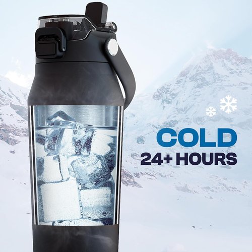 Frost Buddy 32oz Insulated Water Bottle - Leak-Proof Stainless Steel with Straw & Chug Lid | 24-Hour Cold Retention, Sweat-Proof, Cup Holder Friendly