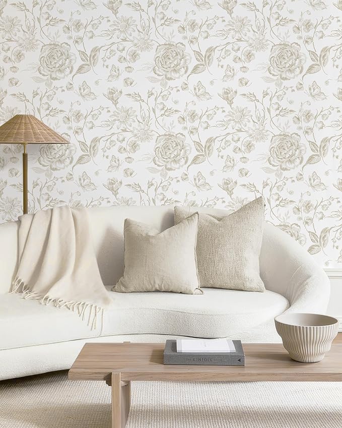 Yasinet Peel and Stick Wallpaper Vintage Floral Wallpaper Boho Floral Contact