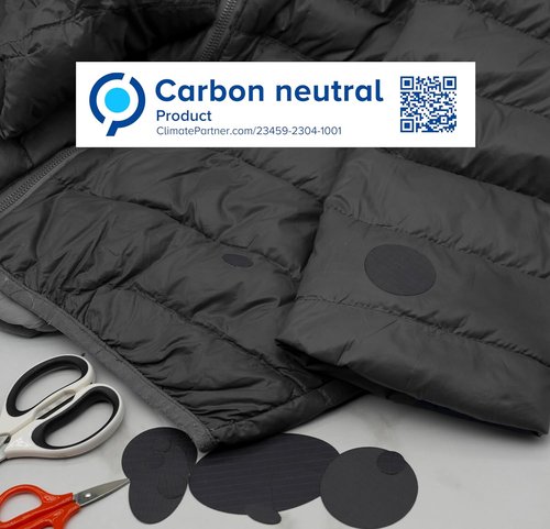 aZengear Repair Patches for Down Jackets - Waterproof Self-Adhesive Nylon Fabric, 11 Pieces, Dark Grey