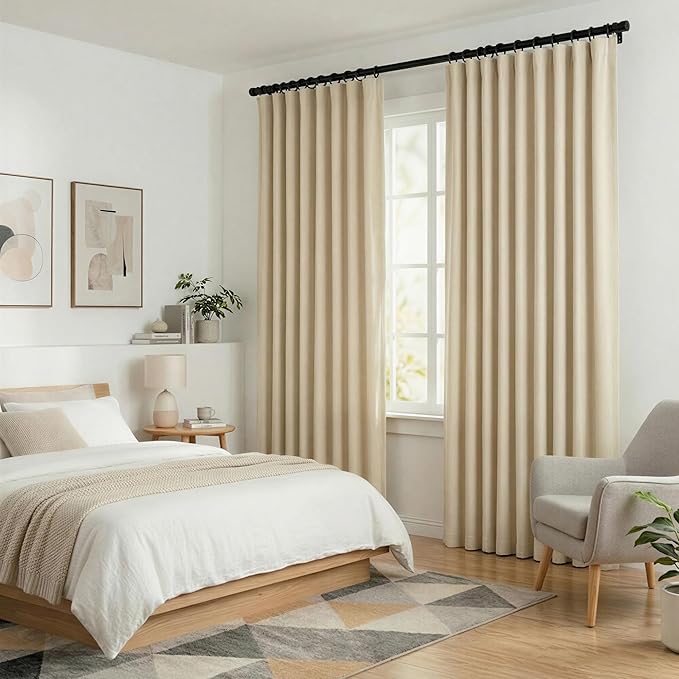 hoeflife Blackout Curtains for Bedroom Room Darkening Curtains for Living Room