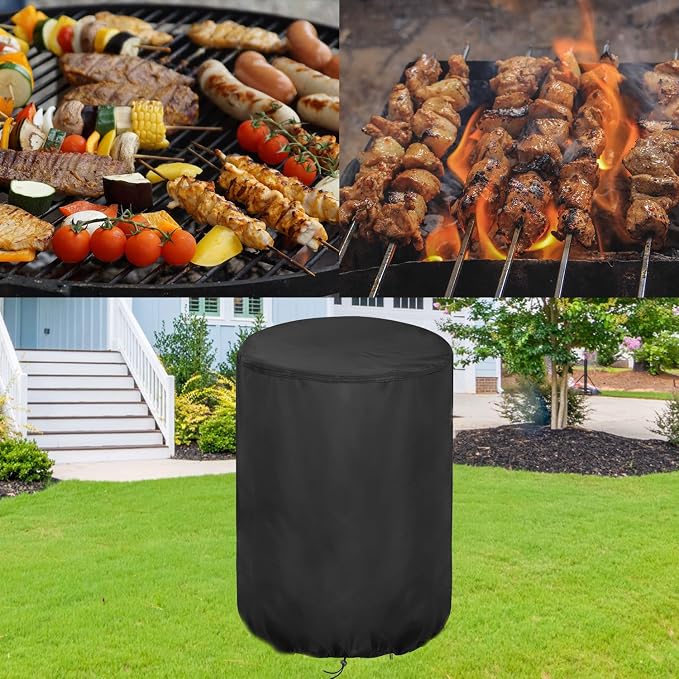 Smoker Cover Fit for Charbroil The Big Easy TRU-Infrared 3-in-1 Smoker, Waterproof Grill Cover Outdoor Smoker Covers (23" D x 23.5" W x 36" H)
