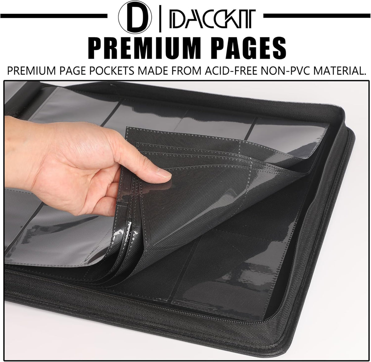 Premium Card Binder - 12 Pocket Design Fits 1200 Cards | Ringless with Sleeves for Trading & Sports Cards - Classic Purple