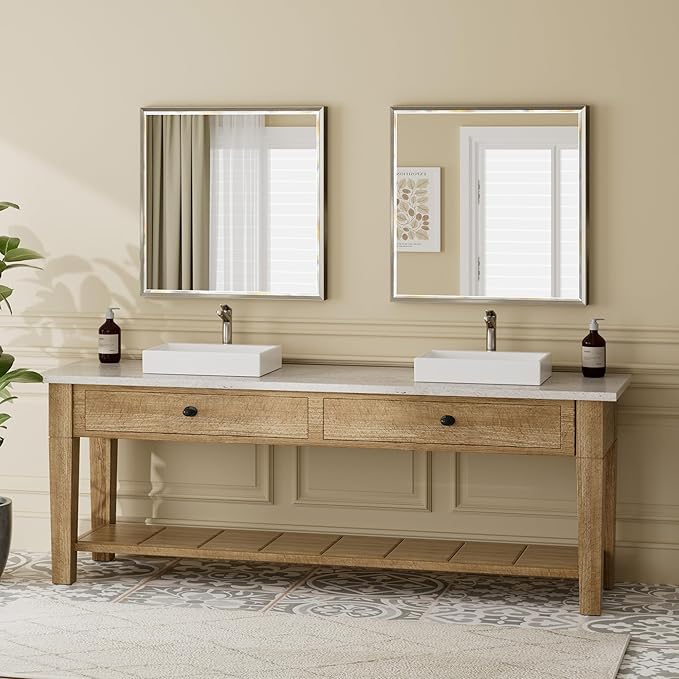 Brushed Nickel Bathroom Mirror, Bathroom Mirrors