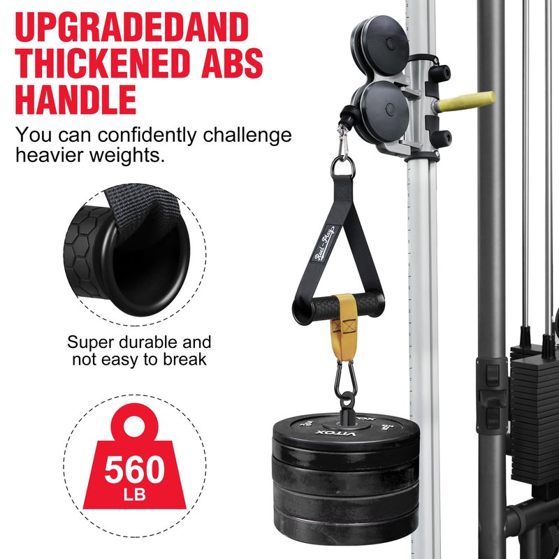 Gym Exercise Handles, Replacement Fitness Equipment for Strength Trainer, Cable Machine and Resistance Band Handles, Home Gym Add On Equipment