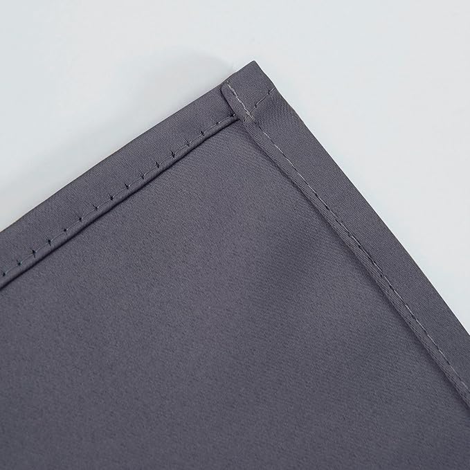 LEMOMO Grey Blackout Curtains 42 x 72 Inch Length/Set of 2 Curtain