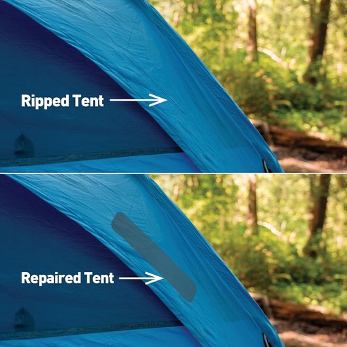 GEAR AID Tenacious Tape - 3” x 20” Clear Vinyl Gear Repair Tape with 2 Hex Patches for Outdoor Gear Repair