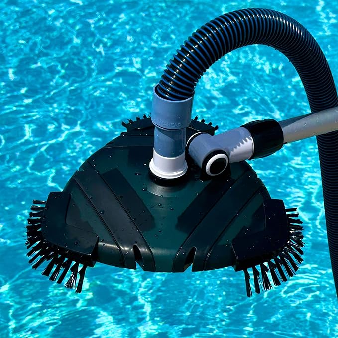 Wessel-Werk Pool Vacuum Heads with Profesional Weighted Design and Flexible Side Brush Strips to Deep Clean Inground & Above Ground Pools (Triangle Pool Vacuum Head)