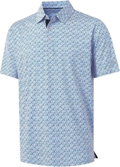 M MAELREG Men's Golf Polo Shirt - Short Sleeve, Moisture-Wicking, Performance Print Design