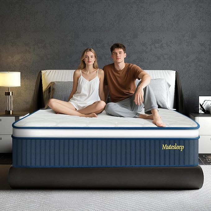 King Mattress 12 Inch, Hybrid King Size Mattress in a Box, Gel Memory Foam Mattress with Pocket Springs, Medium Firm Feel, Edge Support, Cool Sleep, Motion Isolation & Pressure Relief
