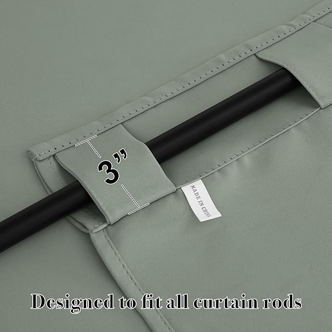 RYB HOME Blackout Curtains for Bedroom, Window Shades Thermal Insulating