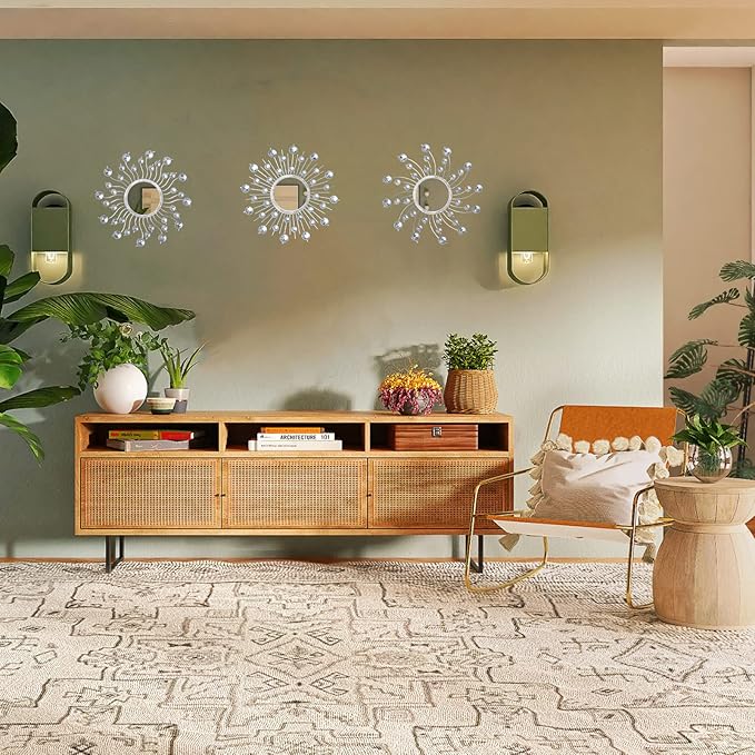 Mirror Wall Decor Metal Sun Mirror Home Decoration Wall Art Decorative Suitable