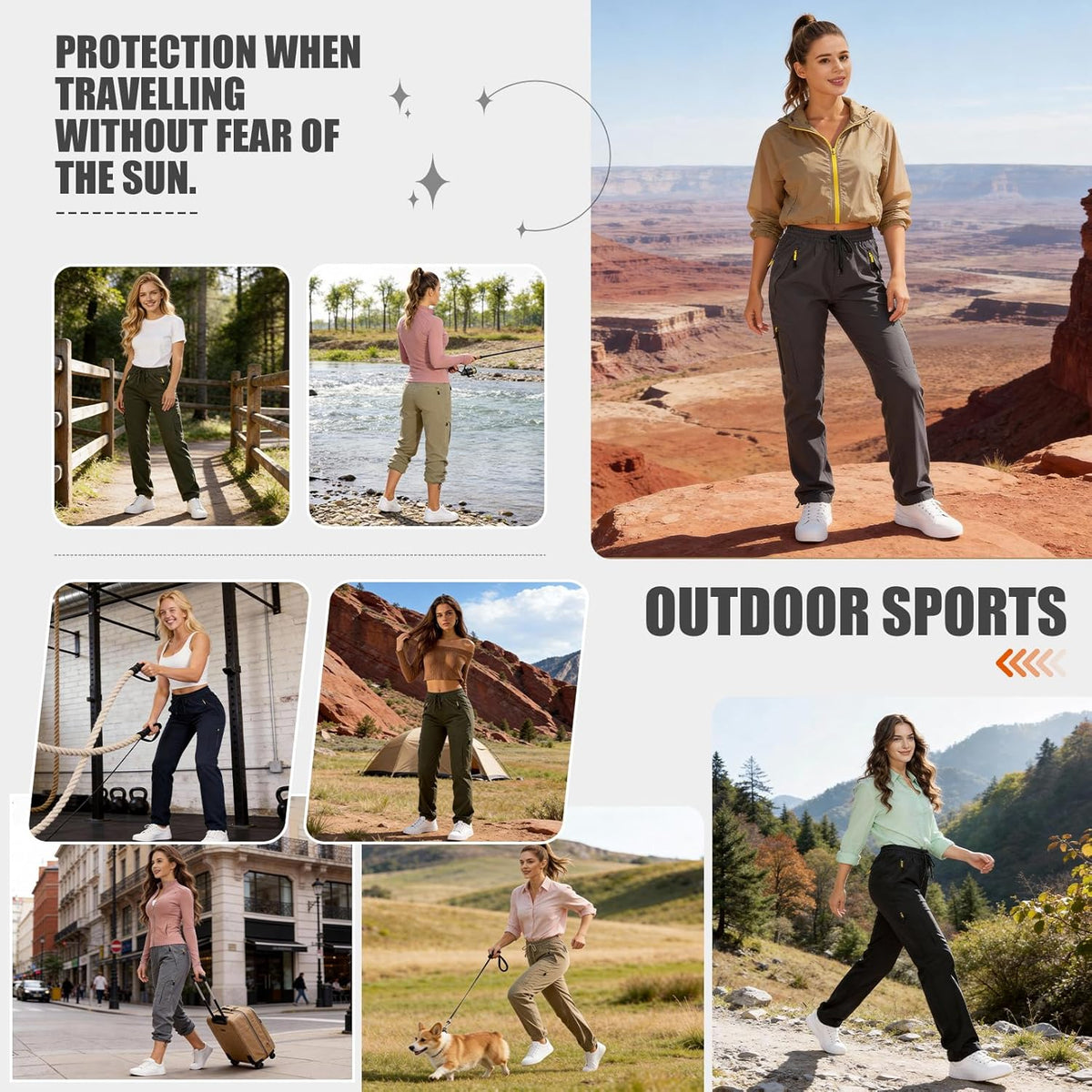 Skiennix Women's Hiking Pants - Quick Dry, Lightweight, UPF 50 | Ideal for Travel & Safari