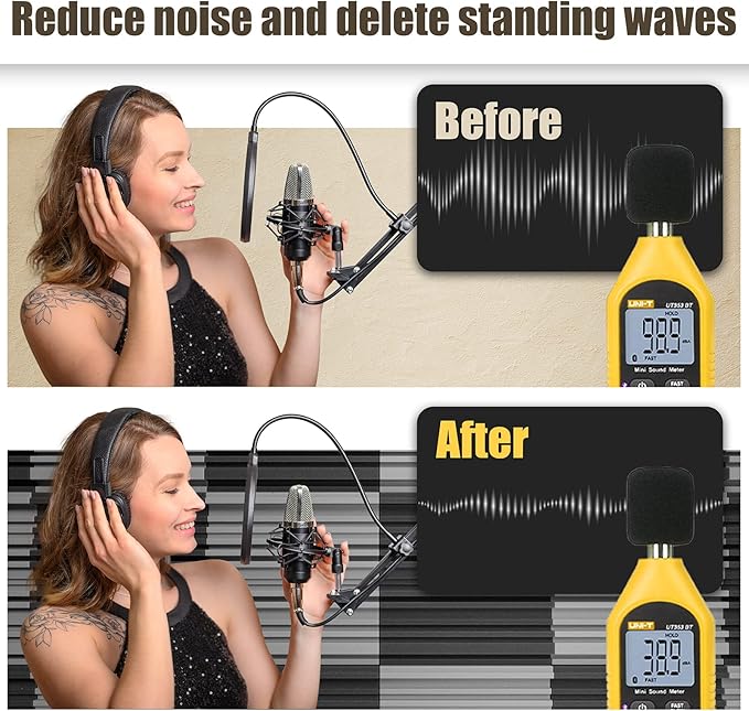 48 Pack Sound Proof Foam Panels, Decorative Soundproof Wall Panels Sound