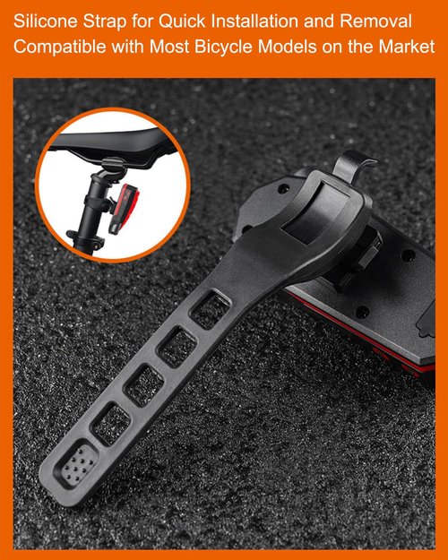 AOTULIGHT LED Bike Tail Lights Rechargeable for Night Riding Flash Lights Red Night Light Rear Bike Wheel Lights USB Light Bike Accessories Bicycle Logo Laser Projector Warning Light Taillights