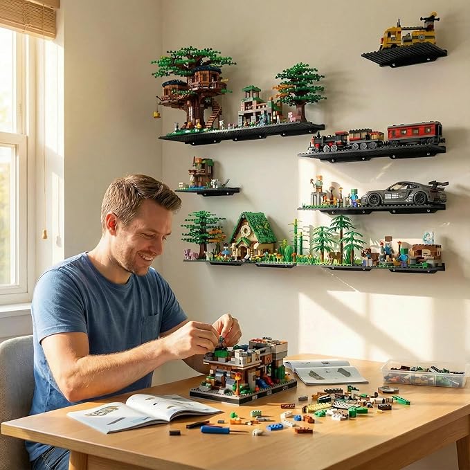 LRANFOW 6 Pack Wall Display Shelf