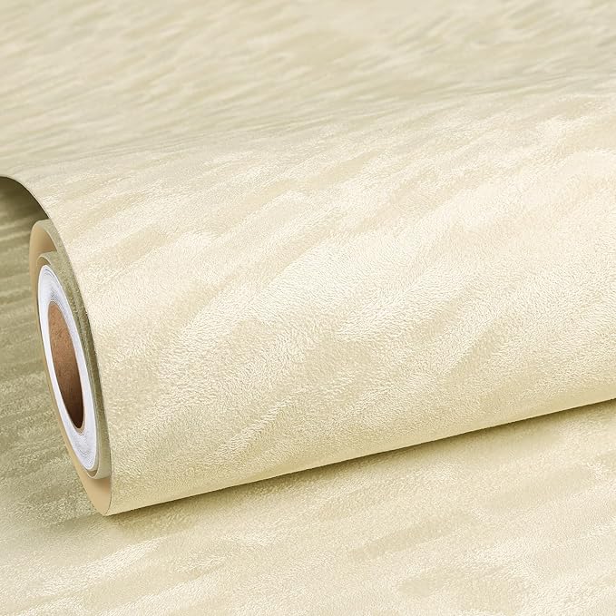 ReWallpaper Beige Velvet Wallpaper Peel and Stick Luxury Soft Velvet Flocked