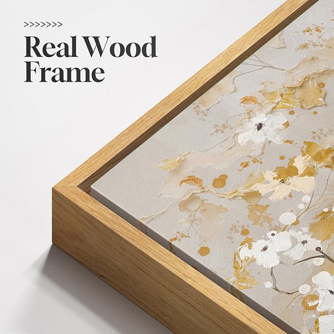 Large Framed Gold Tree Wall Art