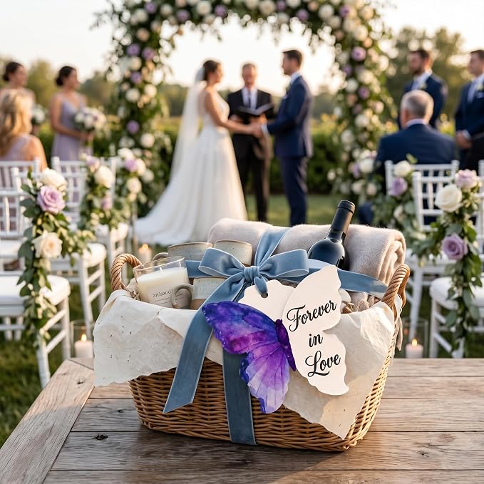50pcs Large Printed Forever in Love Butterfly Seed Paper – Writable & Plantable Wildflower, Mom's Gift for Birthday, Use for Wedding, Baby Shower, & Party Favors