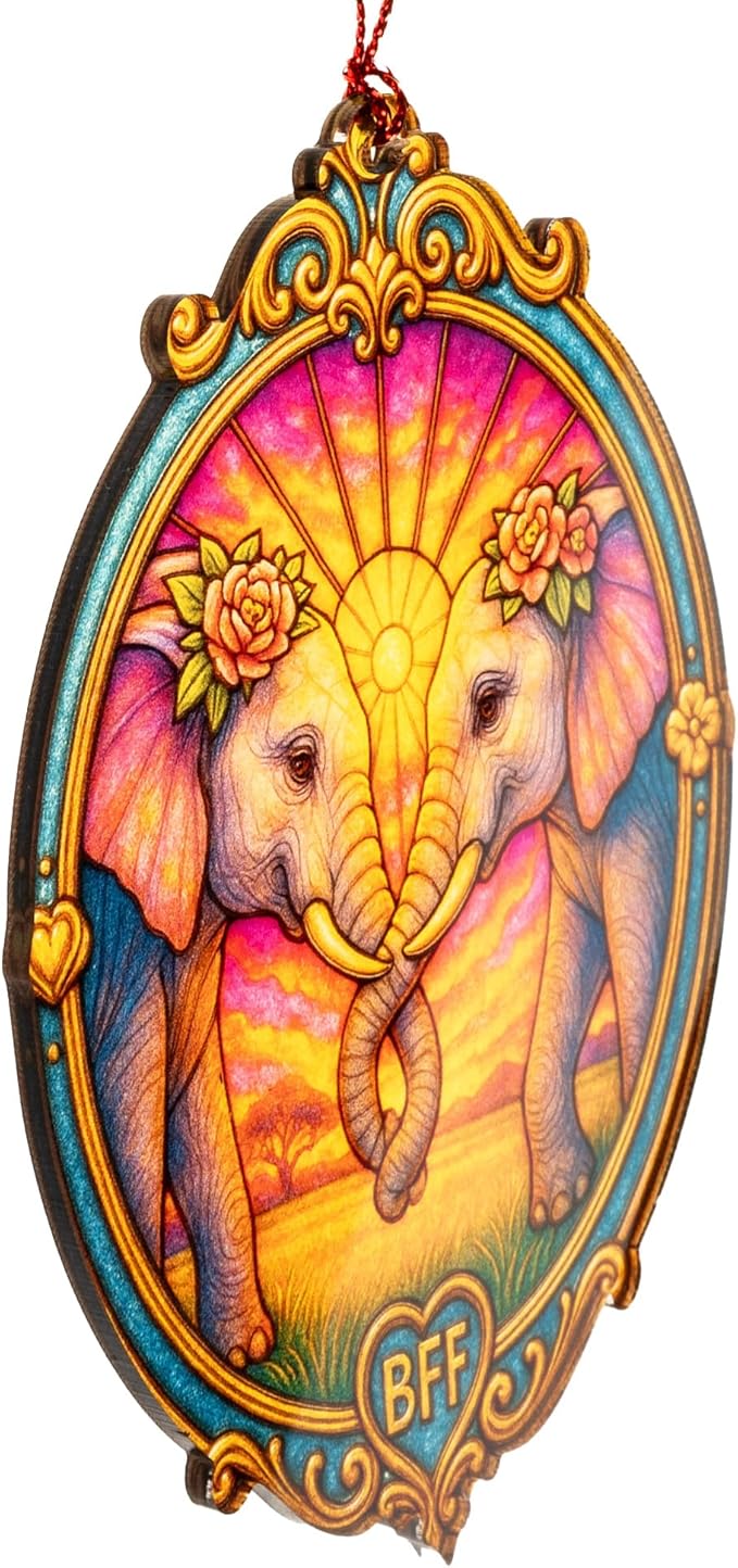 Friend gifts for women - friendship gifts for women - Elephant gifts for girls - Friend ornaments - Christmas ornament 2025 - White elephant gifts - Xmas Tree Funny Decoration, Exchange