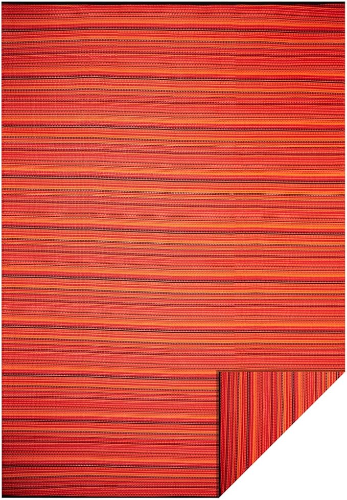 Outdoor/Indoor Rug Plastic Straw Rug Waterproof Portable Outdoor Mat, Easy to Clean and Fold,Perfect for Garden, Patio, Picnic, Decking-（Red，5x7Ft）