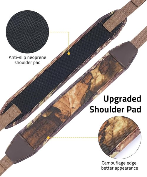 CVLIFE Rifle Sling - Adjustable Two Point Design with Wide Neoprene Padding & Metal Swivels
