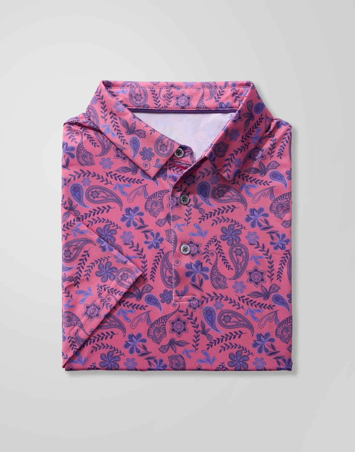 Obla Mens Golf Polo Shirts Short Sleeve Dry Fit Performance Moisture Wicking Casual Print Collared Golf Shirts for Men(Blue Paisley_XXXL)