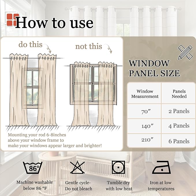 Lajode Grey Plaid Patterned Curtains Thermal Insulated