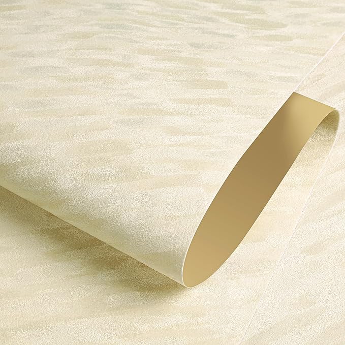 ReWallpaper Beige Velvet Wallpaper Peel and Stick Luxury Soft Velvet Flocked