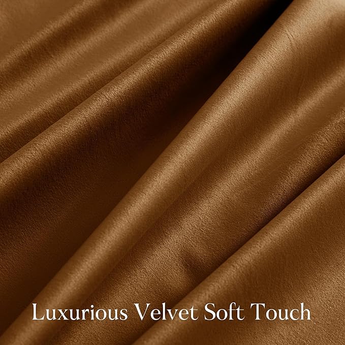 NICETOWN Velvet Curtains 96 inch Long 2 Panels