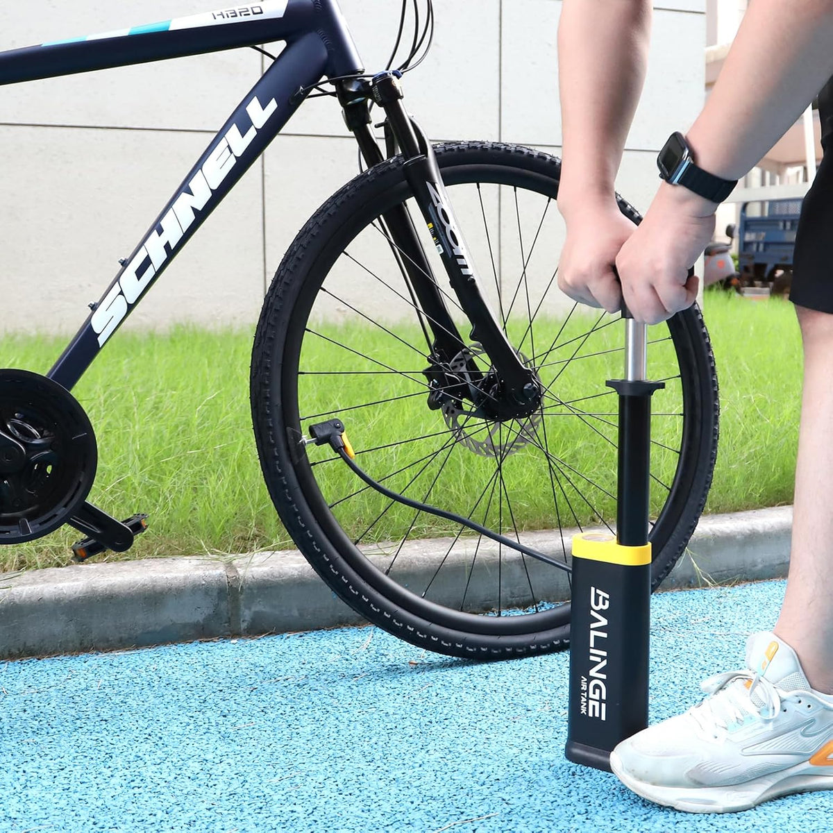 Skiennix High-Pressure Portable Tire Pump - 120 PSI with Analog Gauge & Ergonomic Handle | Fits Presta, Schrader & Dunlop Valves