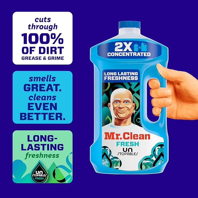 Mr. Clean 2X Concentrated Multi Surface Cleaner with Unstopables Fresh Scent 99 fl oz