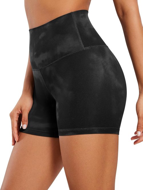 CRZ YOGA Biker Shorts - High Waisted Butterluxe Spandex for Women's Workout | 4-Inch Length