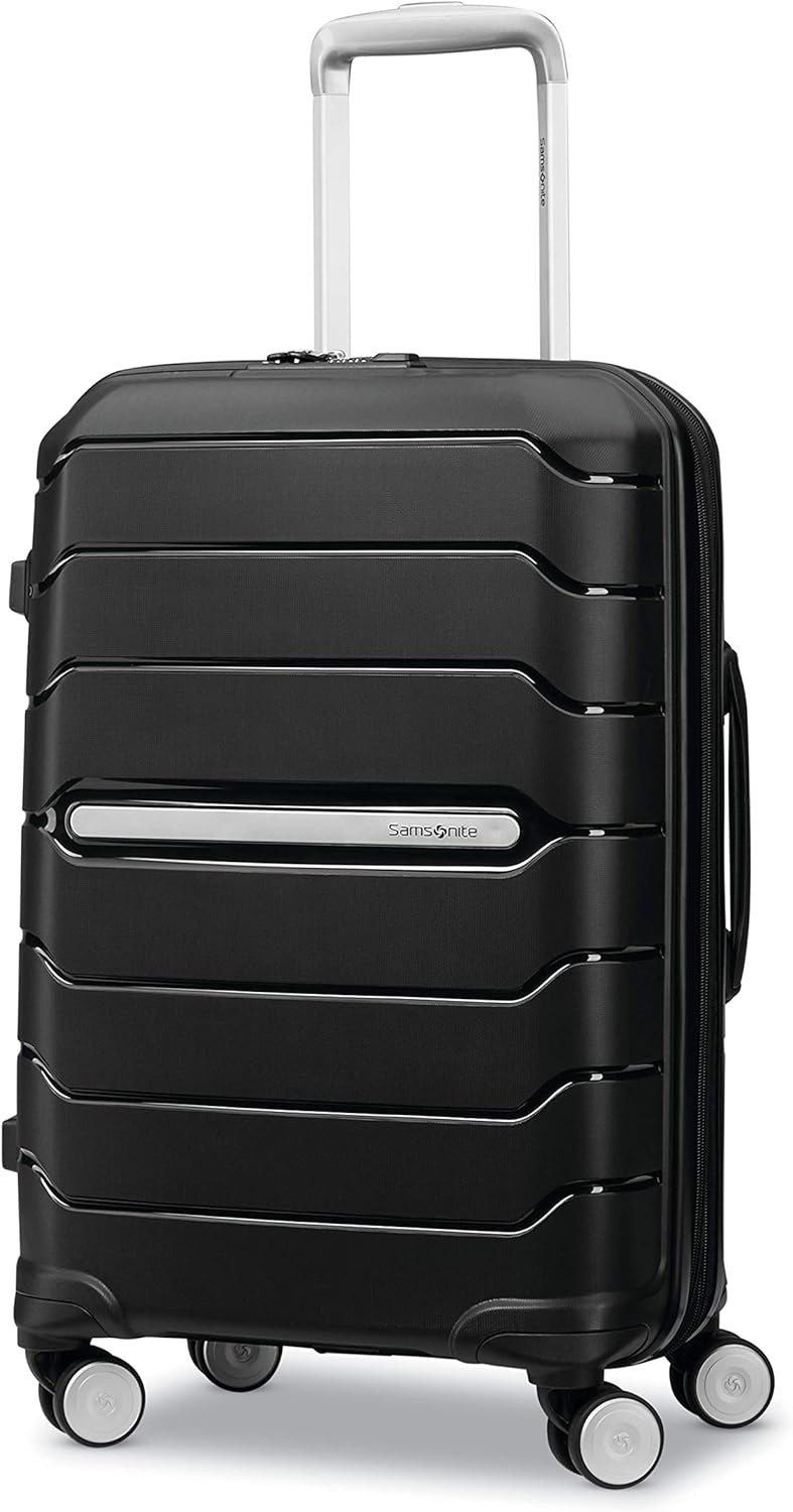 Samsonite Freeform Hardside Carry-On Luggage - TSA-Approved Expandable Suitcase with Spinner Wheels - Black