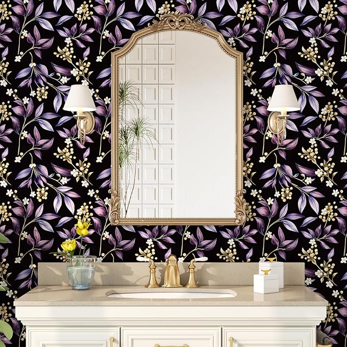 Dark Peel and Stick Wallpaper Vintage