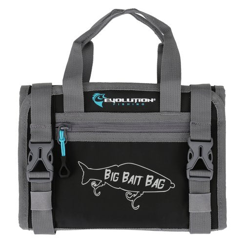 Evolution Fishing Big Bait Bag - 10 in., Roll-Up Lure Bag, Durable, Portable Storage for Large Baits & Gear