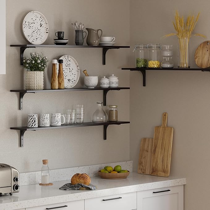 DINZI LVJ Long Wall Shelves, 55.1Inch Floating Shelves Wall Mounted, Extra