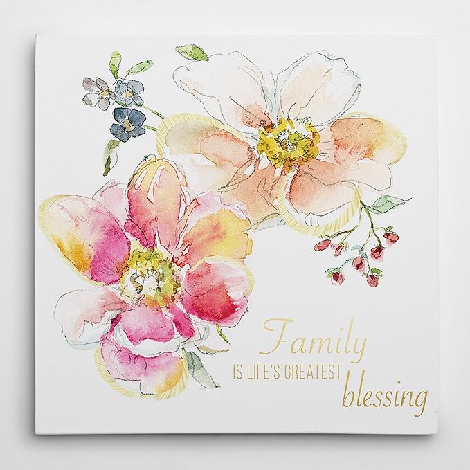 Wexford Home Family Blessing Gallery Wrapped Canvas Wall Art, 40x40,