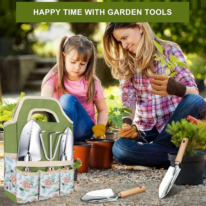Kynup Gardening Tools, Garden Tools Set with Garden Trowel, Hand Garden Shovel, Gardening Essentials, Supplies, Garden Stuff, Gardening Gifts for women, Gardenig Kit for Starters