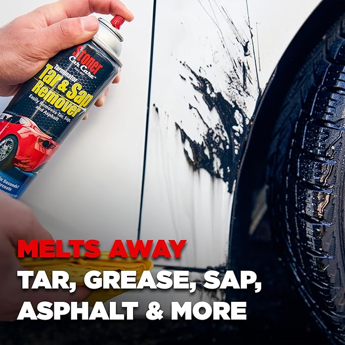 Stoner Car Care 91154 Tarminator Tar, Sap, and Asphalt Remover ?€? Fast Acting Tar and Sap Remover for Cars ?€? Clear Coat Safe Auto Cleaner for Paint, Chrome and Wheels ?€? 10 oz