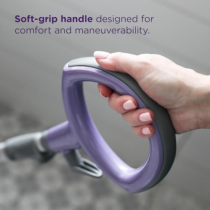 Shark Steam Pocket Mop with 2 Washable Double-sided Pads, Steam Sanitization, Swivel Steering, Lightweight, Steam Cleaner for Sealed Hard Floors, Hardwood, Marble, Tile, Purple, S3501