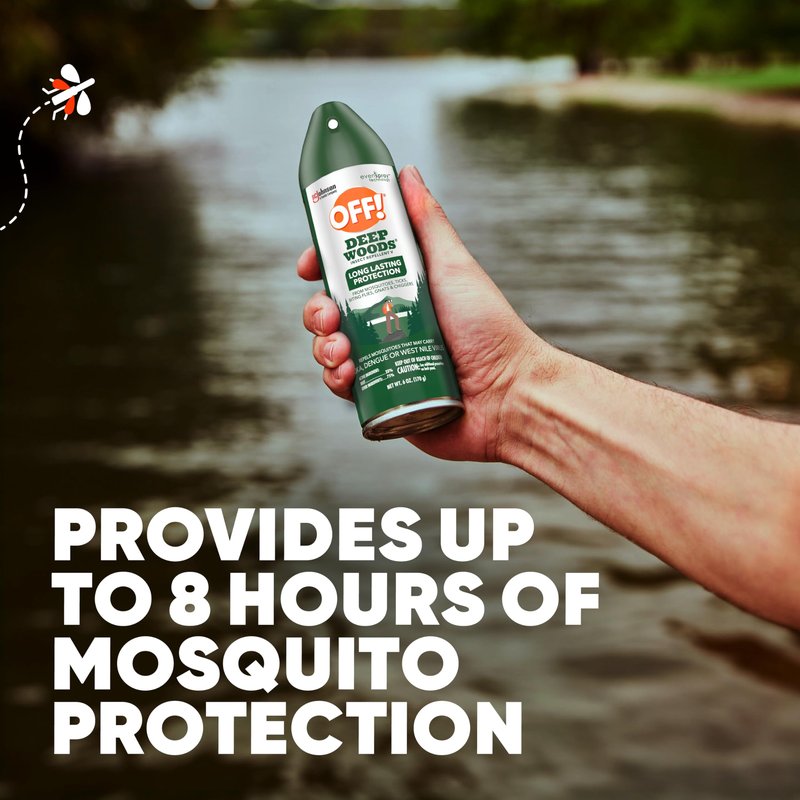 OFF! Deep Woods Insect Repellent Spray with 25 Percent DEET Provides up to 8 Hours of Mosquito Protection 6 Ounce (Pack of 12)