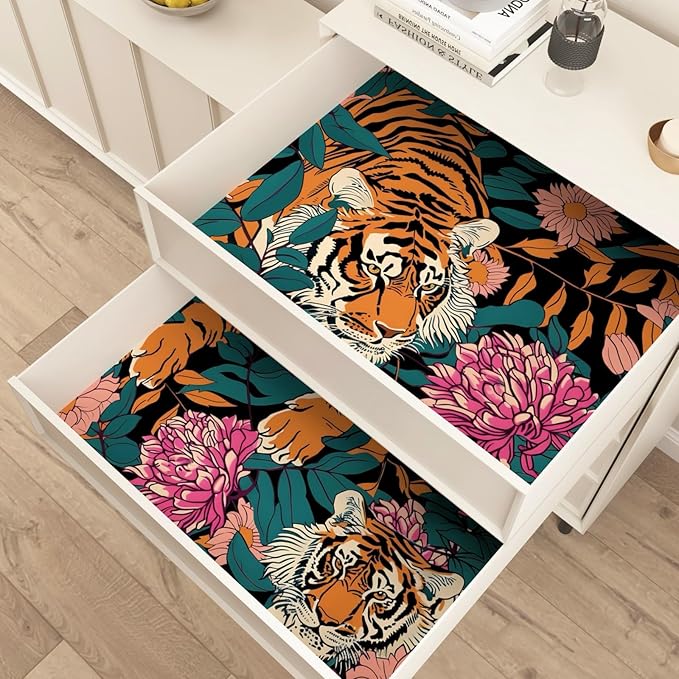 BOKEBEVE Orange Tiger Wallpapers Tiger Print Peel and Stick Wallpaper Jungle