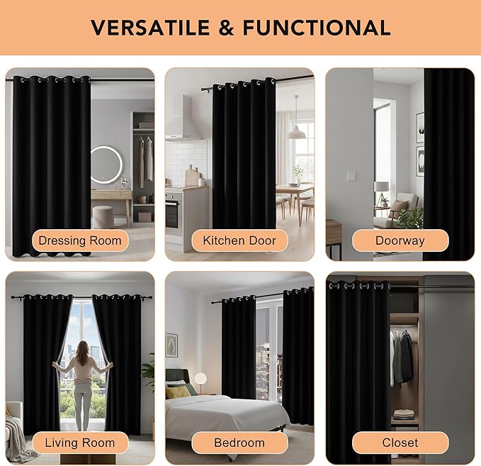 BONZER Black Curtain Dividers