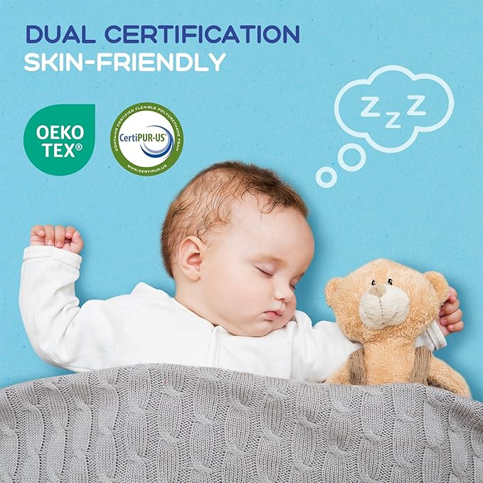 VALUXE Twin Mattress Topper 2 Inch Cooling Gel Memory Foam, CertiPUR-US Certified Topper & Pad for Back Pain Relief, Soft Breathable Bedding with Pressure Relief (Blue)
